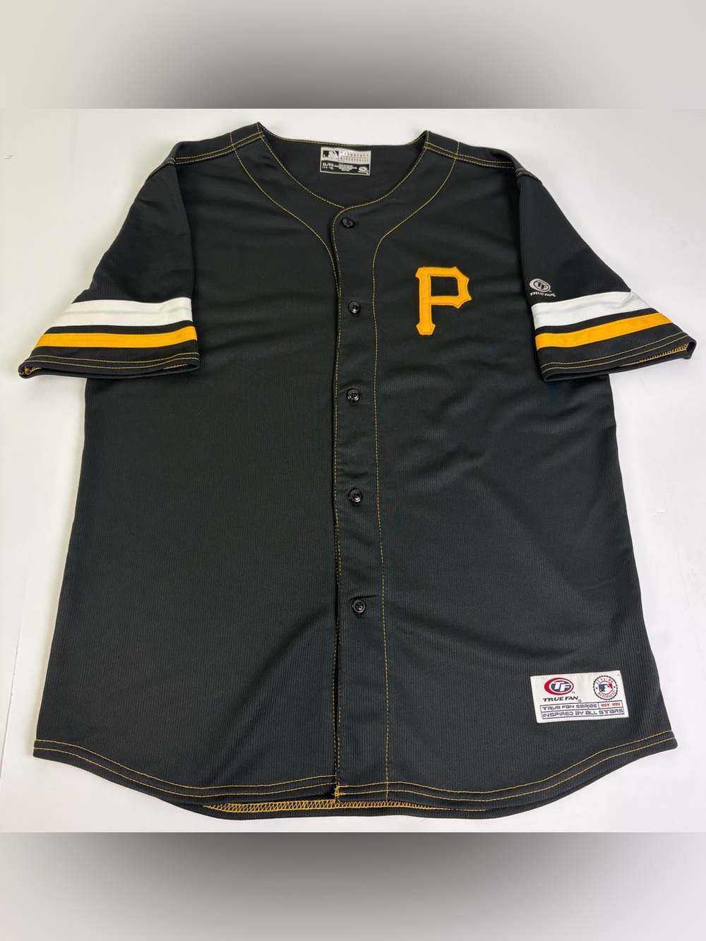 -Pittsburgh Pirates True Fan Jersey Youth XL
14/16 MLB Black Baseball